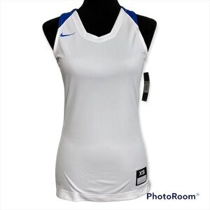 NIKE Hyper Elite woman’s white blue tank top 867774 NWT size xs